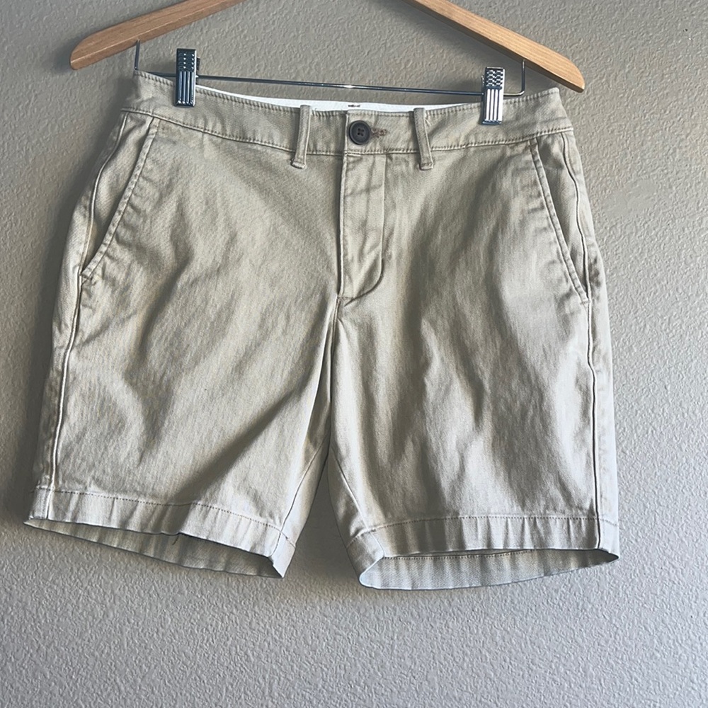 A&F Stretch Khaki Shorts